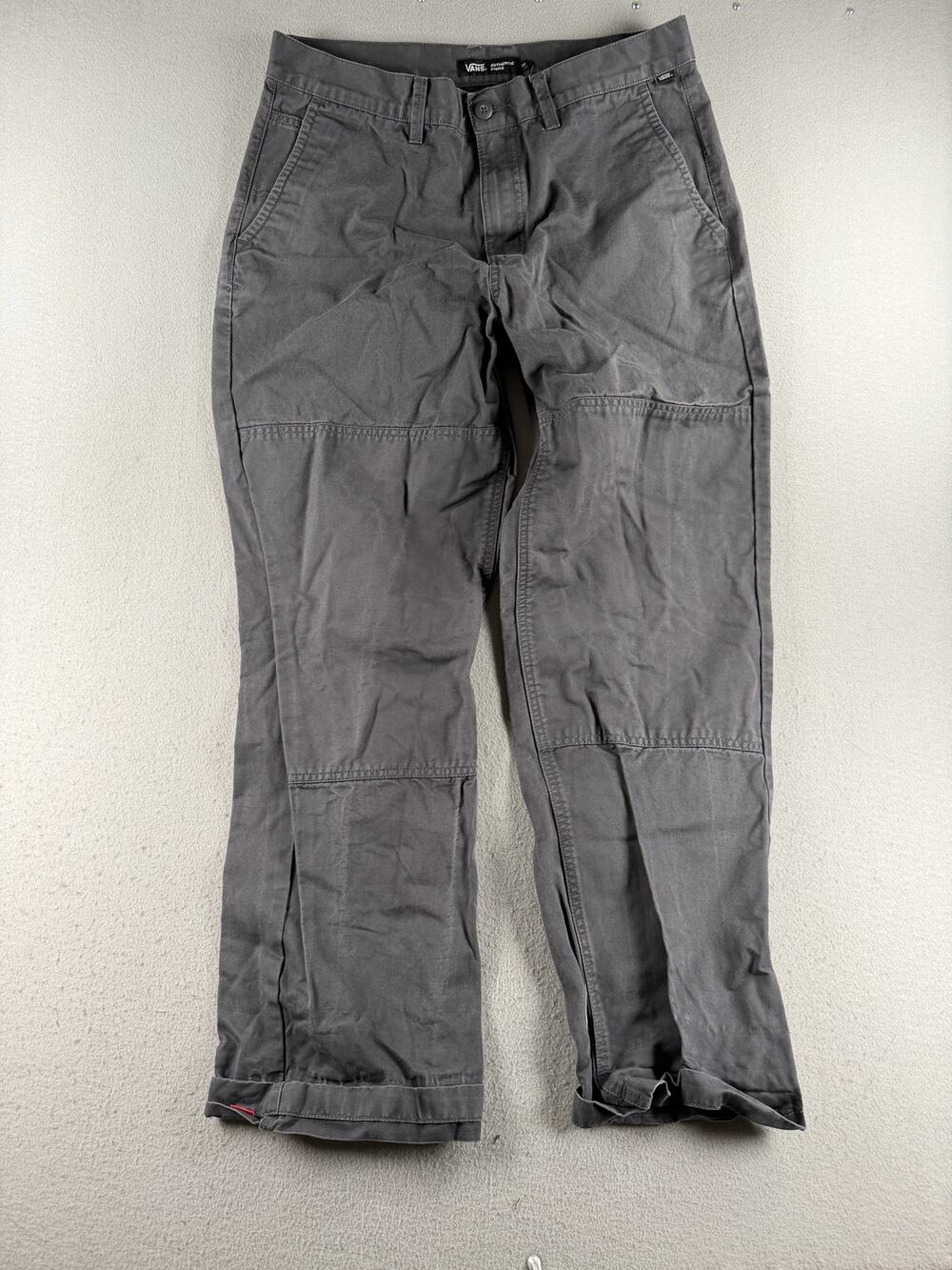 Vans Authentic Chino Loose Fit Pants Men's 33 Gray Skate Straight Leg